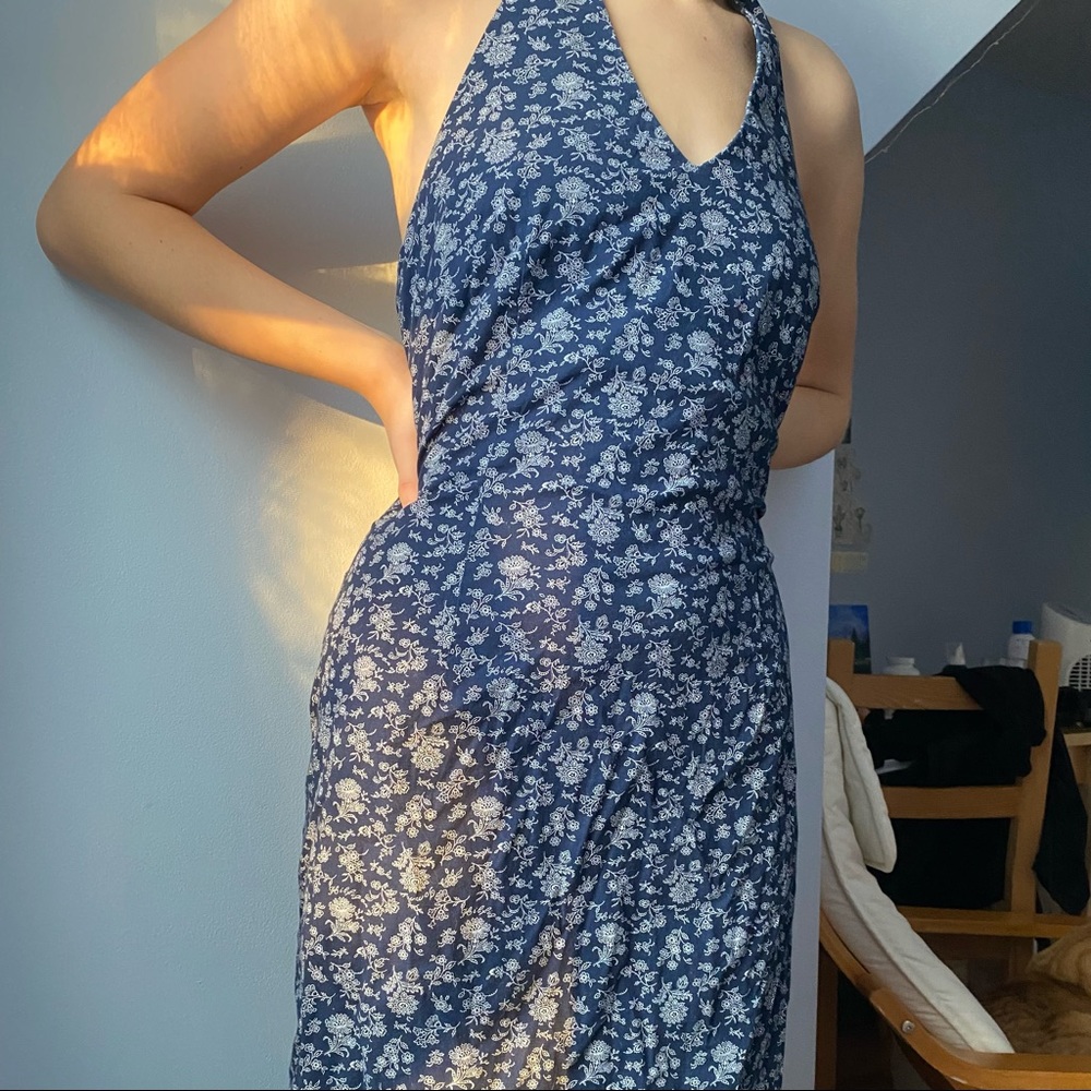 Vintage Tommy Hilfiger Floral Halter Dress